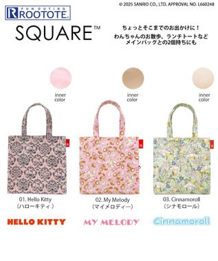 ROOTOTE 8492【サンリオ】IP.スクエア.ラミネート.サンリオキャラクターズ-A 01：ハローキティ