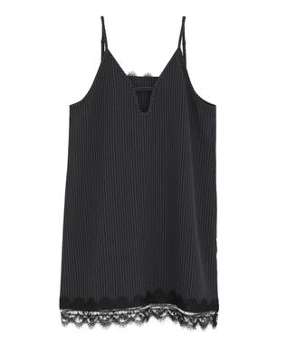 Green Parks ２ＷＡＹレース×ピンストライプキャミソールワンピース Dark Navy