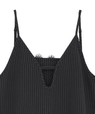 Green Parks ２ＷＡＹレース×ピンストライプキャミソールワンピース Dark Navy