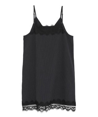 Green Parks ２ＷＡＹレース×ピンストライプキャミソールワンピース Dark Navy