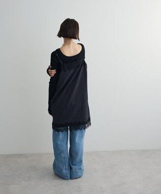 Green Parks ２ＷＡＹレース×ピンストライプキャミソールワンピース Dark Navy