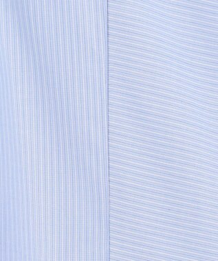 UNFILO 【新色追加】ギャザーワイドシャツ ブルーストライプ