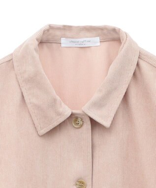 Green Parks ソフトコーデュロイショートシャツ Off White