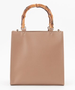 ANY SIS 【美人百花7月号掲載】2WAYバンブーライクハンドルミディ トートバッグ ナチュラル×ベージュ