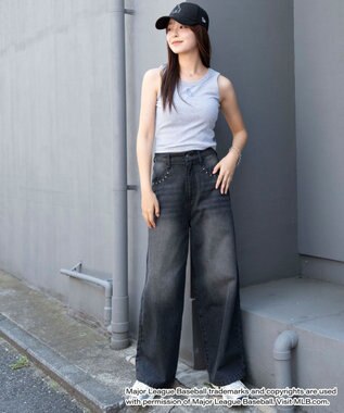 WEGO 別注MLBラインストーンタンク 柄1