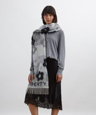 LIBERTY. フローラル モヘアスカーフ 35×220