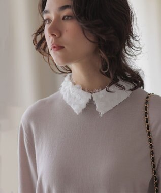 組曲 S 襟付きニットアップ ベージュ系