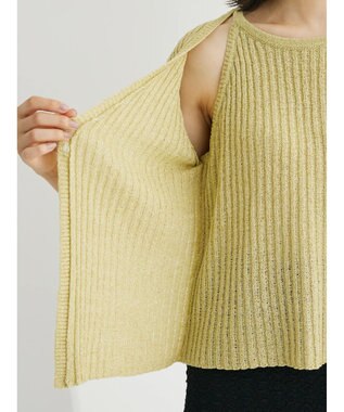 Green Parks テープヤーンドッキングニットプルオーバー Light Green