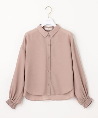 ANY SIS 【美人百花6月号掲載】2SETシアーシャツ×ワンピース セット モカピンク×モカピンク