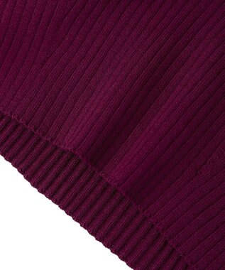 earth music&ecology ランダムリブボトルネックノースリーブニット Bordeaux