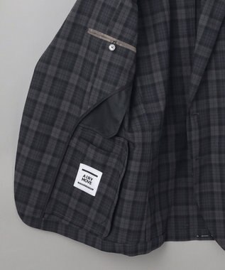 GOTAIRIKU 清涼サッカー素材【通気性/軽量】空羽サッカー マドラスチェック シャツジャケット グレー系4