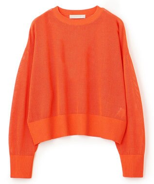 UNFILO メッシュニットプルオーバー オレンジ