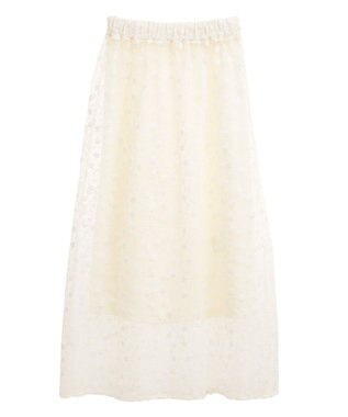 earth music&ecology シアーレースレイヤードスカート Ivory