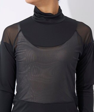 FILA GOLF／marie claire 【Marie claire sports】ハイネックメッシュアンダーシャツ ブラック