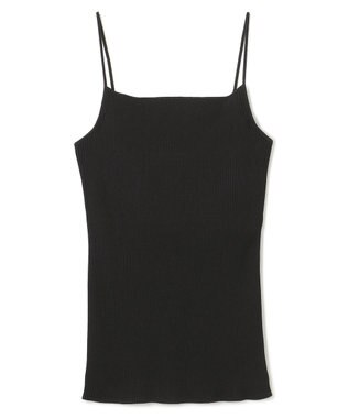 BEIGE， 【洗える】SENNA / インナーカップ付きリブニットキャミソール Black