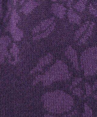 MOONBAT mila schon カシミヤ100%ジャカードプチマフラー ヴァイオレット