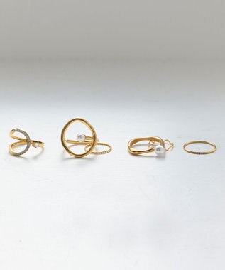 Phoebe 【金属アレルギー対応】カバービジューリング/サージカルステンレス ゴールド