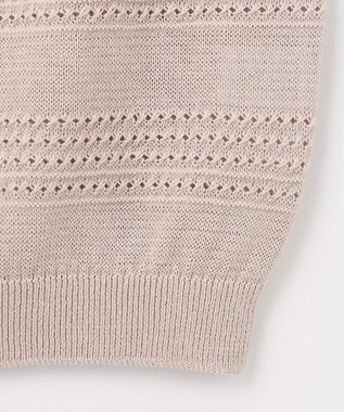 J.PRESS LADIES L 【洗える】PATTERN ニット ベスト ベージュ系