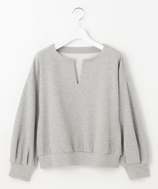 Feroux キーネック ダンボール トップス ライトグレー系