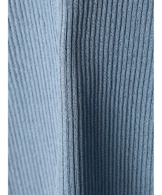 earth music&ecology 袖ポイントニットプルオーバー Blue