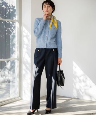 23区 【先行予約】ファンシーツィーディー ポケットデザイン カーディガン スカイブルー系