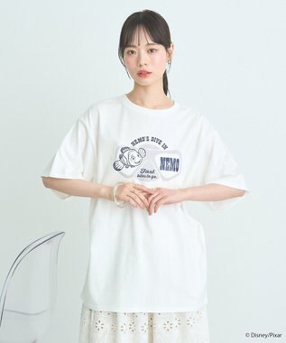 earth music&ecology Ｆｉｎｄｉｎｇ　Ｎｅｍｏ／シリコンプリントＴシャツ Off White