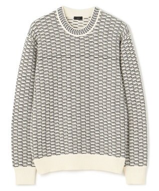 JOSEPH HOMME ツイーリーコットン　ミドルゲージニット　 アイボリー系3