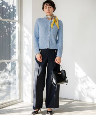 23区 【先行予約】ファンシーツィーディー ポケットデザイン カーディガン スカイブルー系