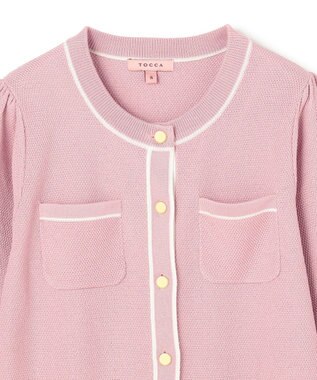 TOCCA 【鈴木ゆうかさん着用】HONEYCOMB MESH KNIT カーディガン ピンク系
