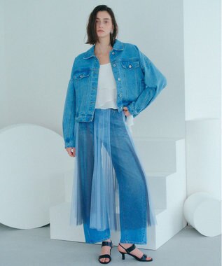 YECCA VECCA フリンジデニムジャケット Light Indigo