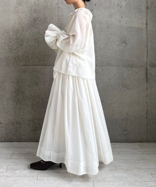 #Newans 【LEE掲載アイテム】【前後着用可能】ビッグカラー２WAYブラウス ホワイト