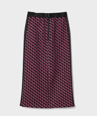 GRACE CONTINENTAL ラメジャガードラインスカート ピンク