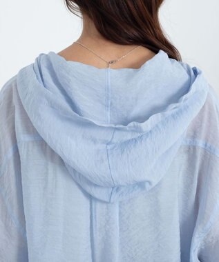 WEGO 【2026年春夏新作】シアーフードシャツ ブルー