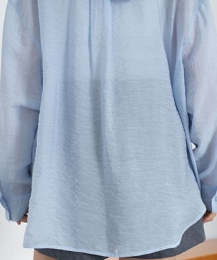 WEGO 【2026年春夏新作】シアーフードシャツ ブルー