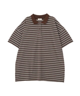 earth music&ecology ラガーポロシャツ Brown
