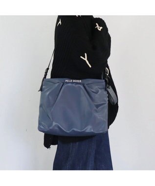 PELLE BORSA ギャザーショルダー Cheers チアーズ 4675 ネイビー