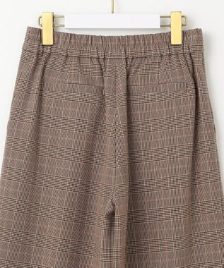 ANY SIS 【シリーズ累計7万本突破！】サーモ2WAYストレッチ ワンタック ワイドパンツ ブラウングレンチェック