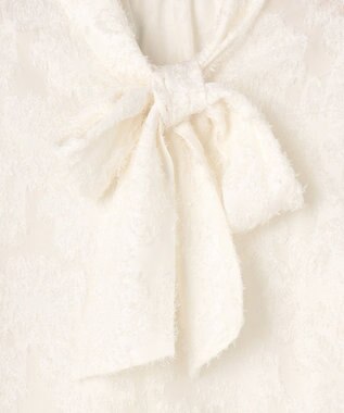 組曲 L 【KUMIKYOKU NAVY / 前後着用可】ヘアリーシフォン ブラウス アイボリー系