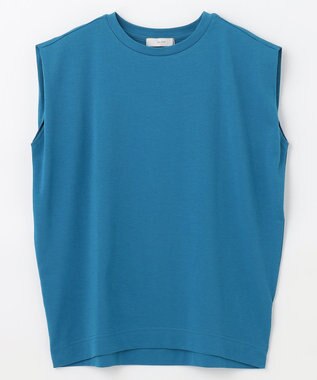 ANY 【接触冷感/UVケア】ビューティベーシックノースリーブタックTシャツ ブルー