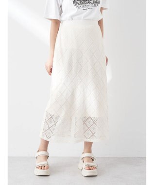 earth music&ecology モチーフナロースカート Ivory