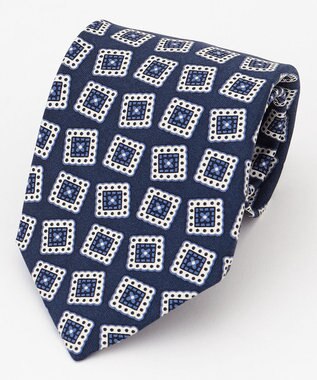 スクエア小紋プリント ネクタイ