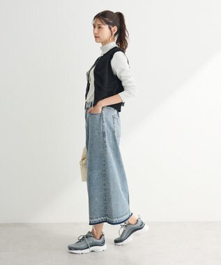 Green Parks チュールドッキングニットｚｉｐベスト Black