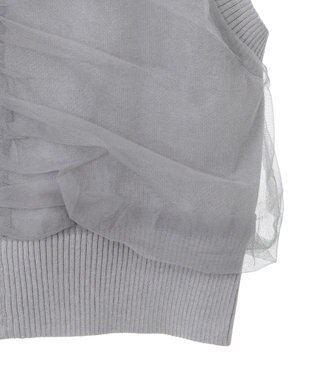 Green Parks チュールドッキングニットｚｉｐベスト Gray