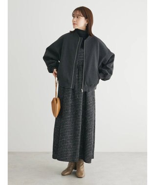 Green Parks ・ＥＬＥＮＣＡＲＥ　ＤＵＥ　ウールライクブルゾン Charcoal Gray