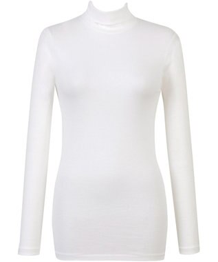 Wing あったかインナー オーガニックコットン100%(肌側) やさしい肌ざわり ムレにくい 【綿の贅沢 オーガニック】 9分袖 長袖 タートルネック 秋 冬 EL4032 ウイング／ワコール アイボリー