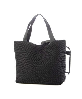 UNBILLION ポーチ付きネオプレーンメッシュビッグトートバッグ ブラック