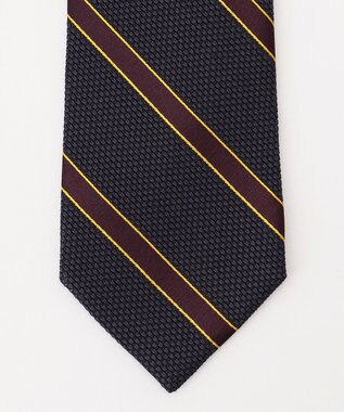 J.PRESS MEN 【JAPANESE SILK FRESCO TIE COLLECTION】ストライプ ネクタイ ネイビー系1