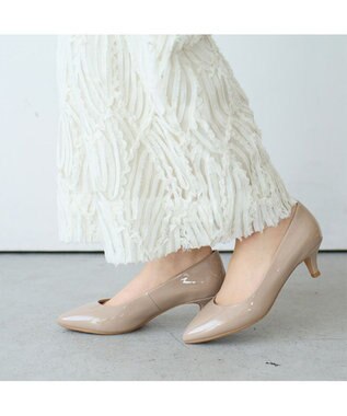 MODE ET JACOMO <carino>【レイン対応】エナメルプレーンパンプス