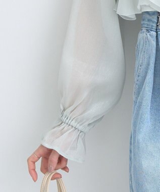 earth music&ecology シアーラッフルショートボレロ Mint