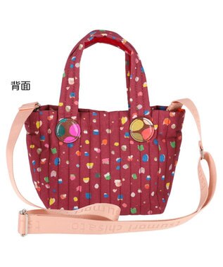 tsumori chisato CARRY きらネコてんてん ハンドバッグ 2way ショルダーバッグ ボルドー